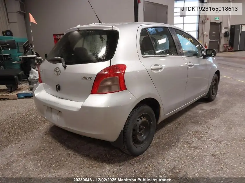 JTDKT923165018613 2006 Toyota Yaris Le