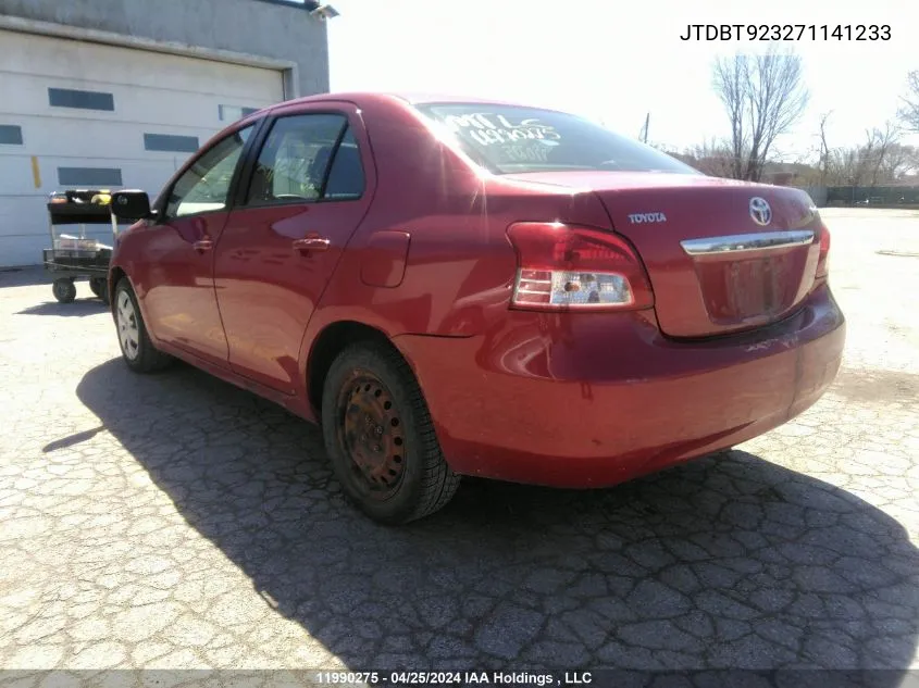 2007 Toyota Yaris VIN: JTDBT923271141233 Lot: 11990275