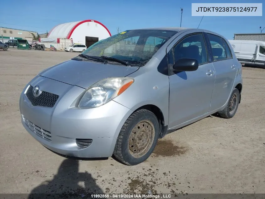 JTDKT923875124977 2007 Toyota Yaris