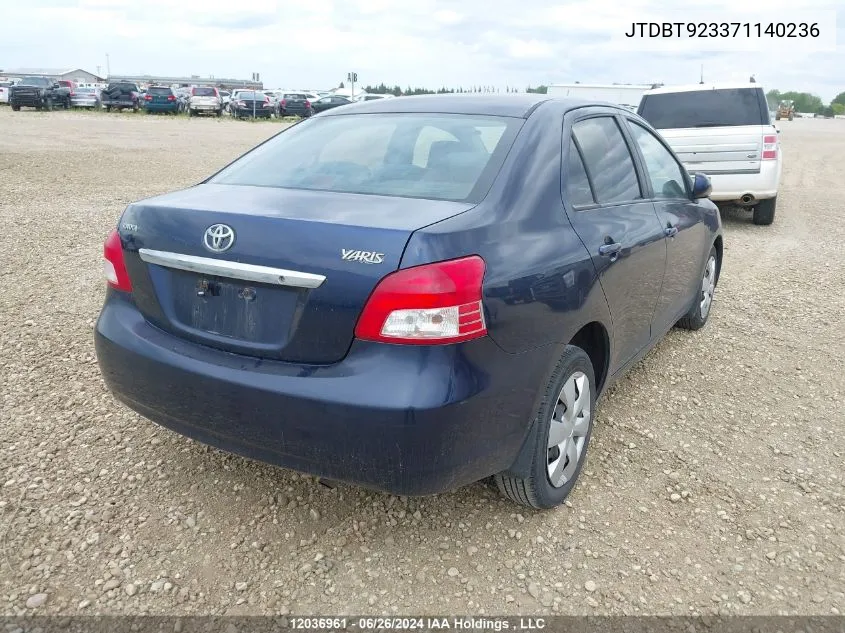 JTDBT923371140236 2007 Toyota Yaris