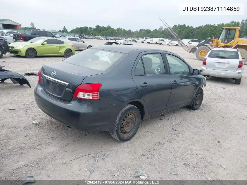 JTDBT923871114859 2007 Toyota Yaris