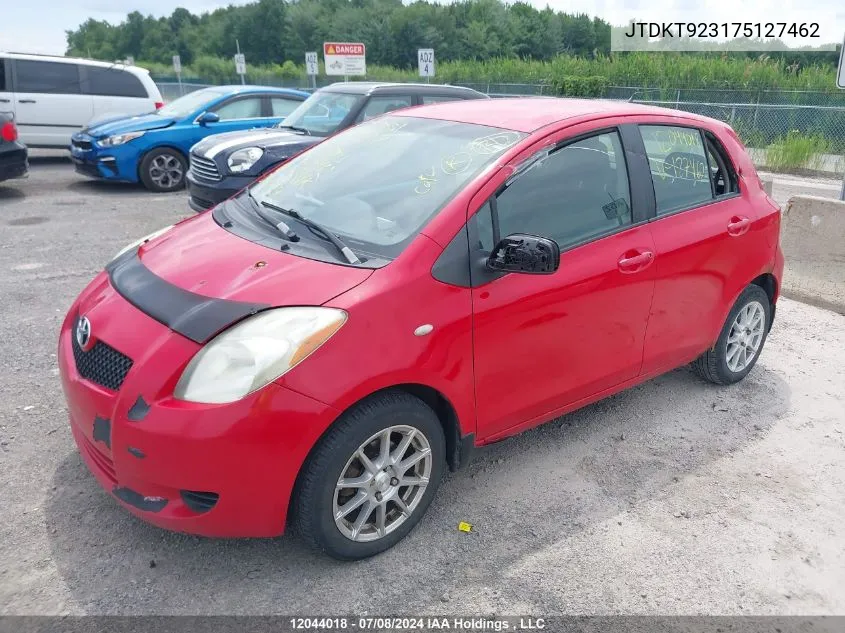 2007 Toyota Yaris Le/Rs VIN: JTDKT923175127462 Lot: 12044018