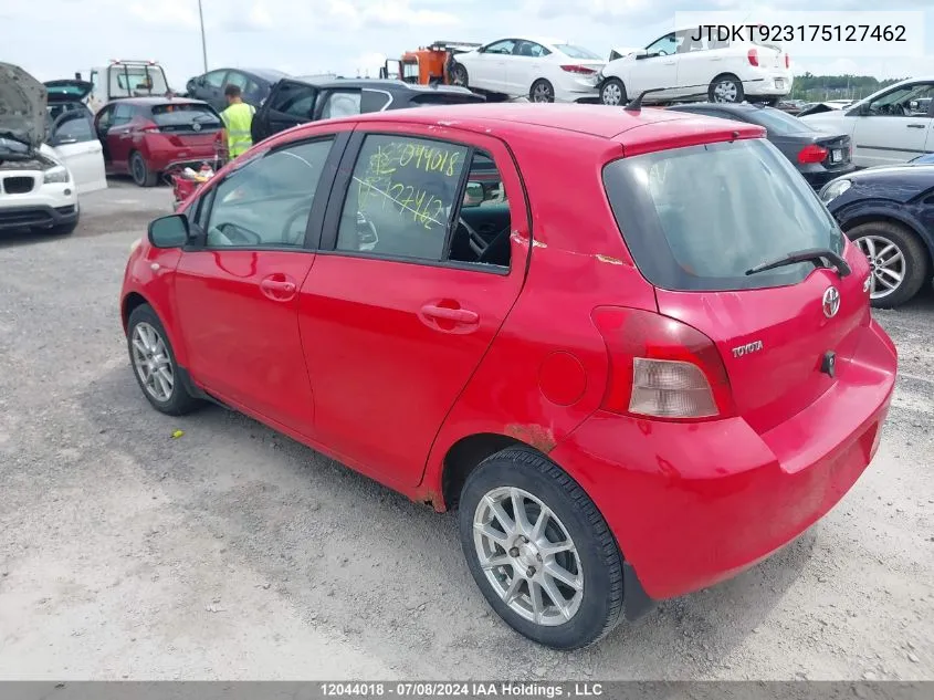 JTDKT923175127462 2007 Toyota Yaris Le/Rs