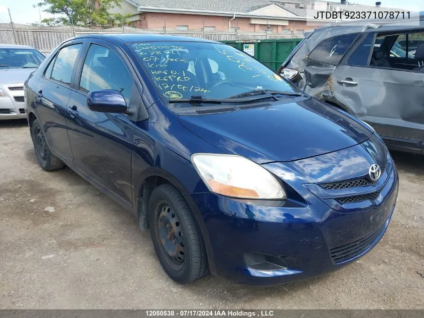 2007 Toyota Yaris VIN: JTDBT923371078711 Lot: 12050538