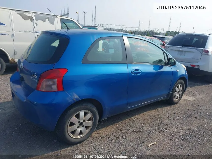 JTDJT923675112046 2007 Toyota Yaris