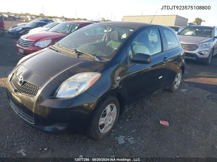 2007 Toyota Yaris VIN: JTDJT923575108800 Lot: 12077256