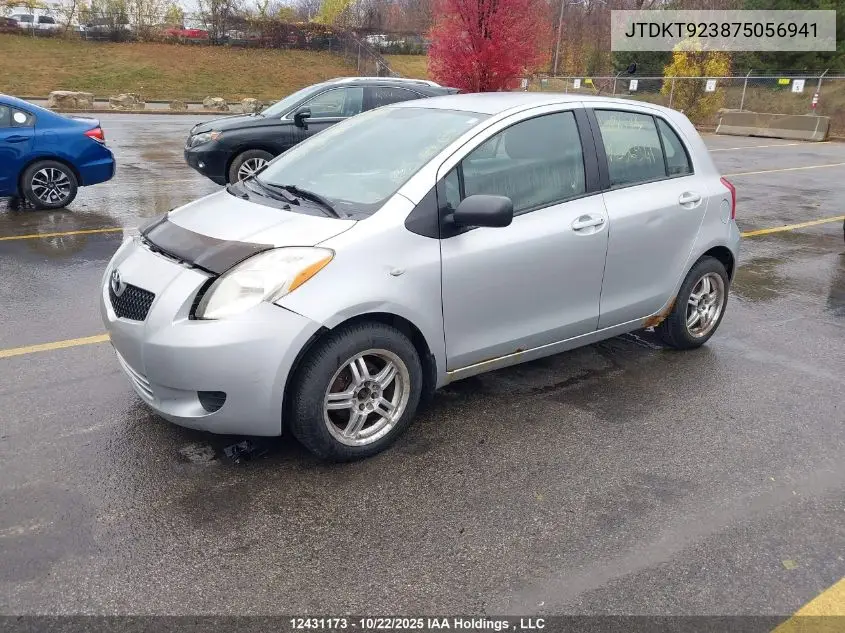 JTDKT923875056941 2007 Toyota Yaris