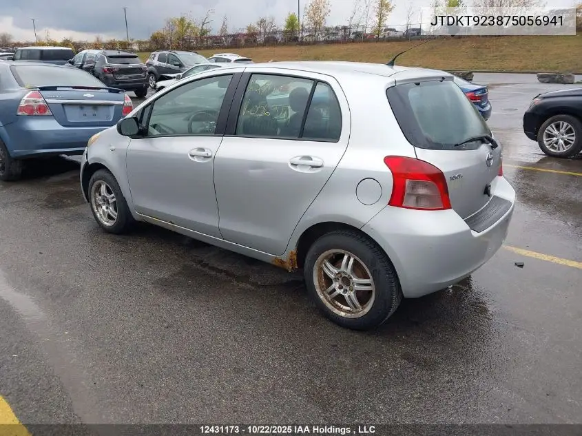 JTDKT923875056941 2007 Toyota Yaris