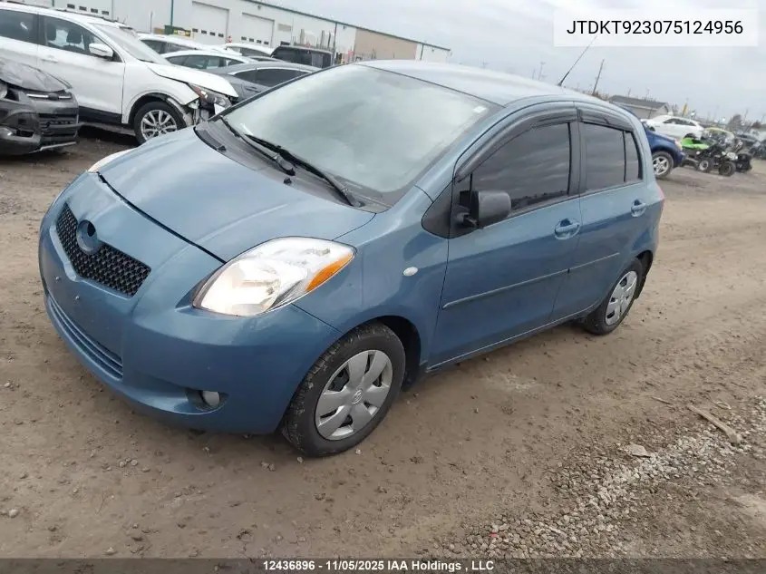JTDKT923075124956 2007 Toyota Yaris