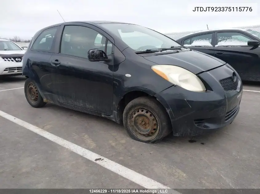 JTDJT923375115776 2007 Toyota Yaris