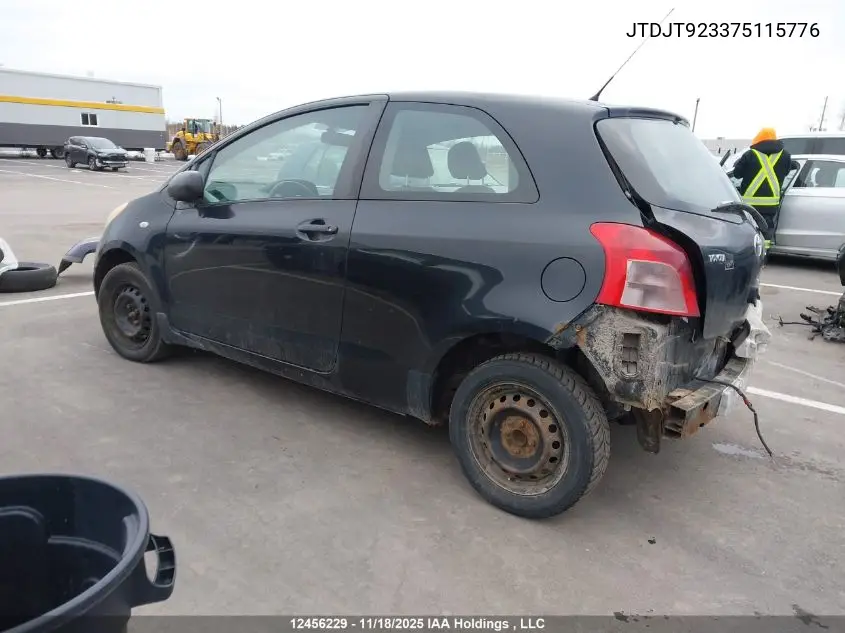 JTDJT923375115776 2007 Toyota Yaris