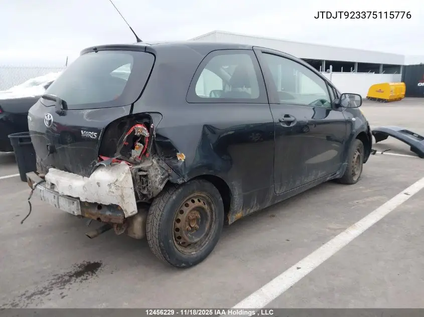 JTDJT923375115776 2007 Toyota Yaris