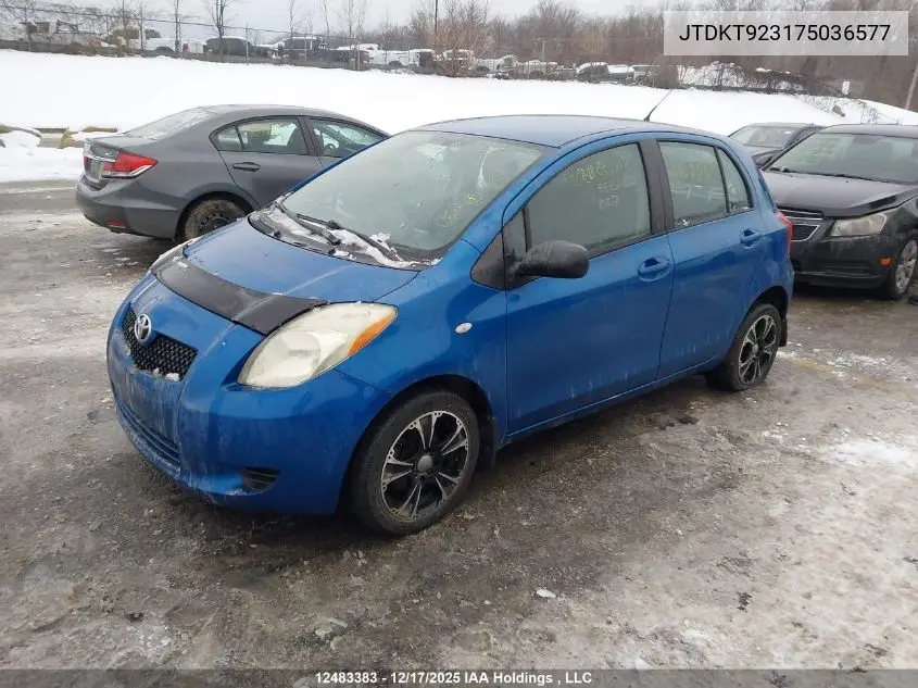 JTDKT923175036577 2007 Toyota Yaris Le/Rs