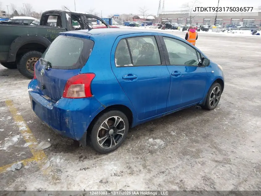 JTDKT923175036577 2007 Toyota Yaris Le/Rs