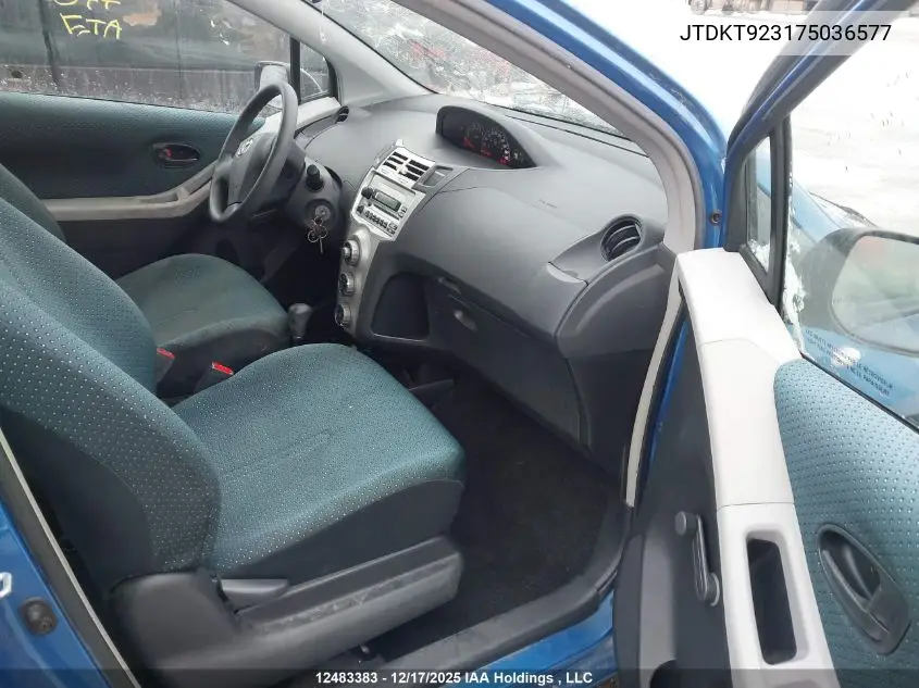 JTDKT923175036577 2007 Toyota Yaris Le/Rs