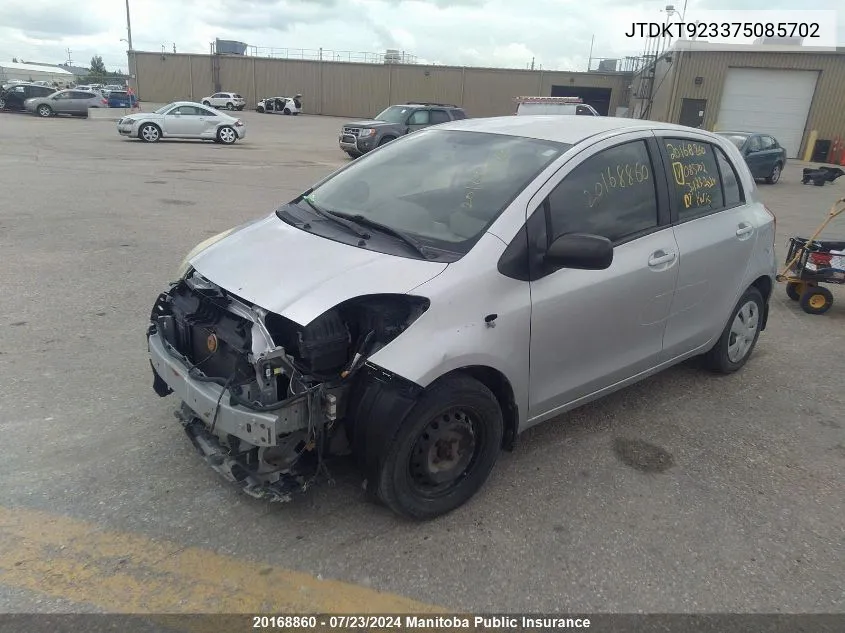 JTDKT923375085702 2007 Toyota Yaris Le