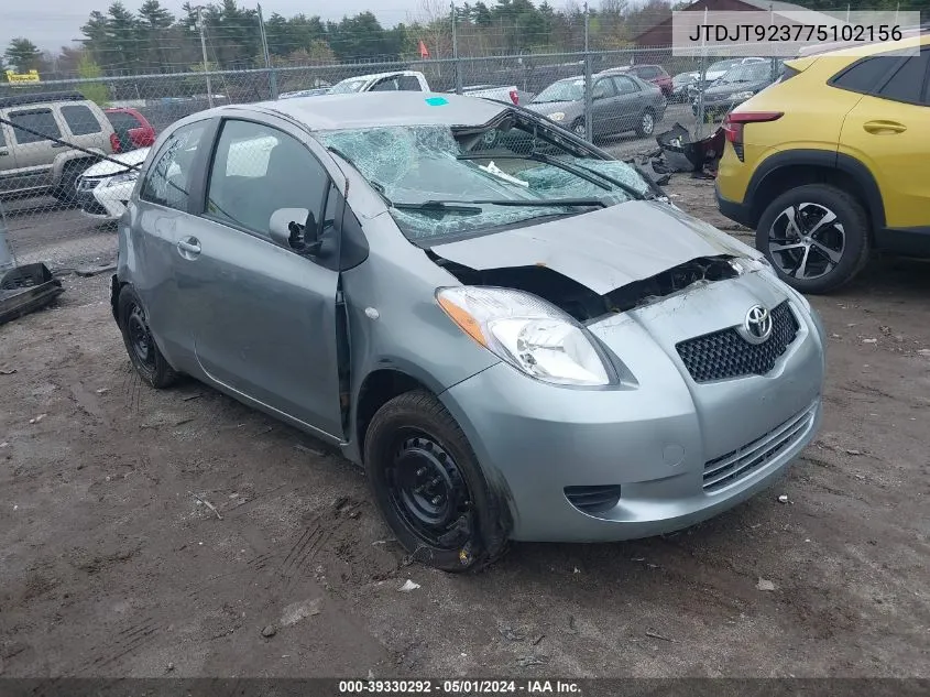 2007 Toyota Yaris VIN: JTDJT923775102156 Lot: 39330292