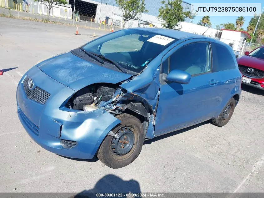 JTDJT923875086100 2007 Toyota Yaris