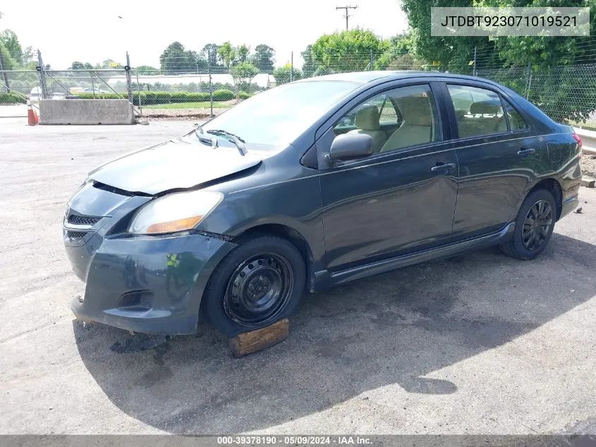 2007 Toyota Yaris S VIN: JTDBT923071019521 Lot: 39378190