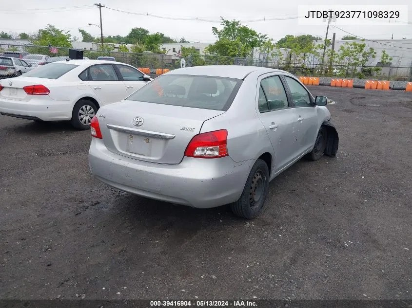 JTDBT923771098329 2007 Toyota Yaris