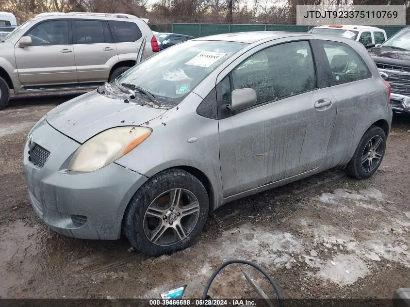 2007 Toyota Yaris VIN: JTDJT923375110769 Lot: 39466518