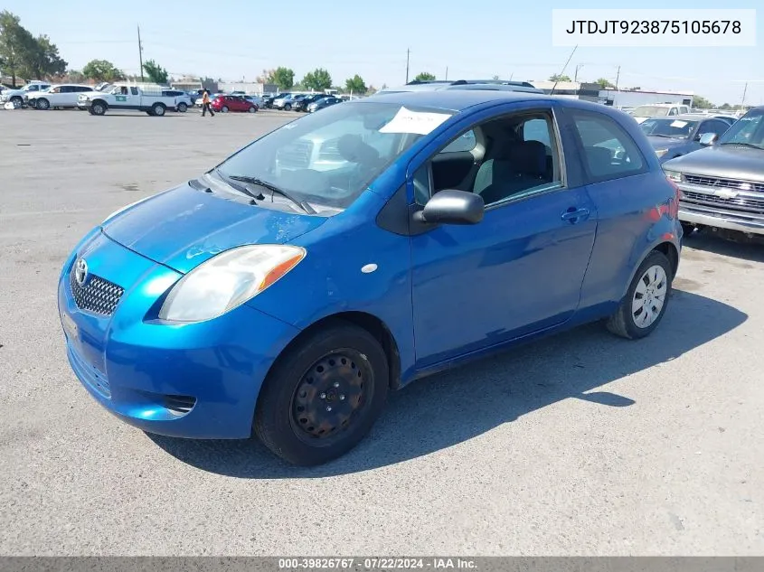 JTDJT923875105678 2007 Toyota Yaris