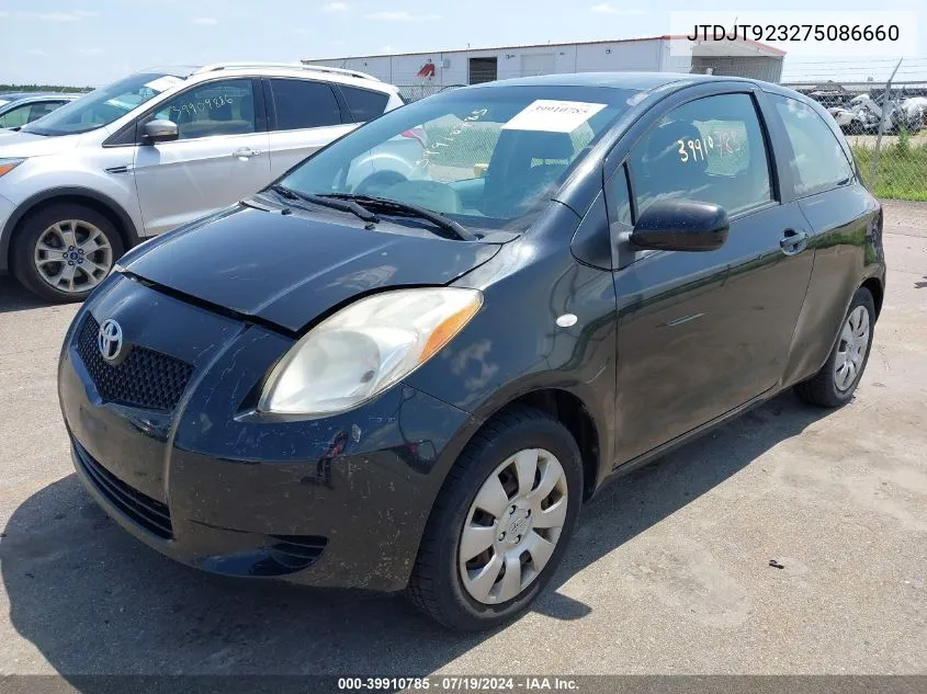 2007 Toyota Yaris VIN: JTDJT923275086660 Lot: 39910785