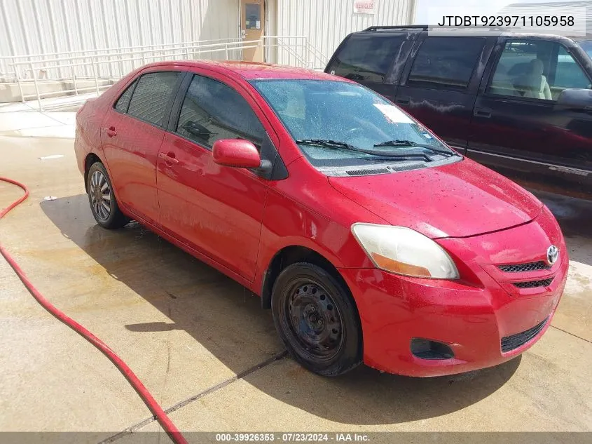 JTDBT923971105958 2007 Toyota Yaris