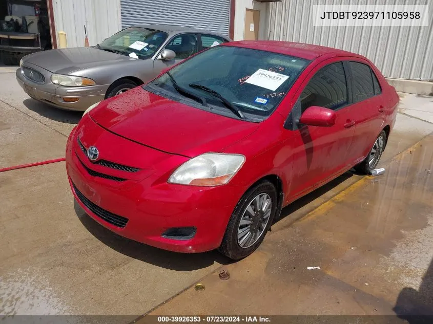 JTDBT923971105958 2007 Toyota Yaris