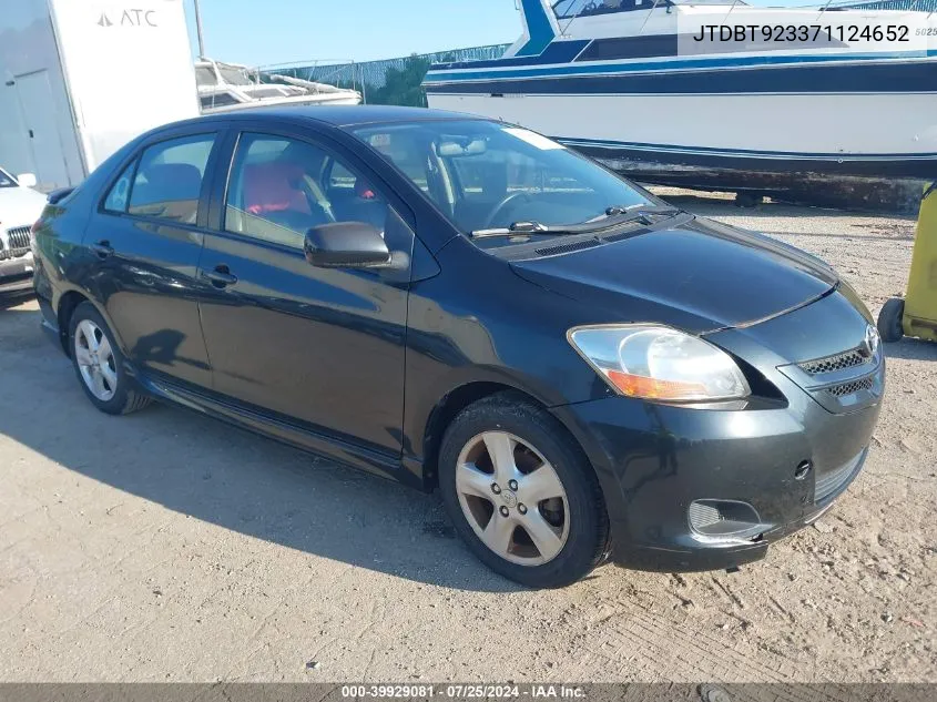 JTDBT923371124652 2007 Toyota Yaris S