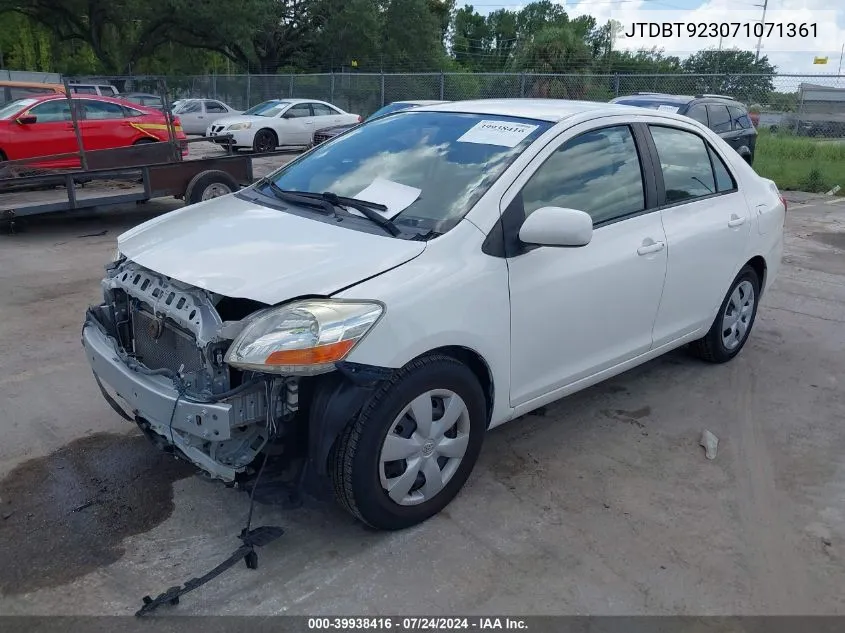 JTDBT923071071361 2007 Toyota Yaris