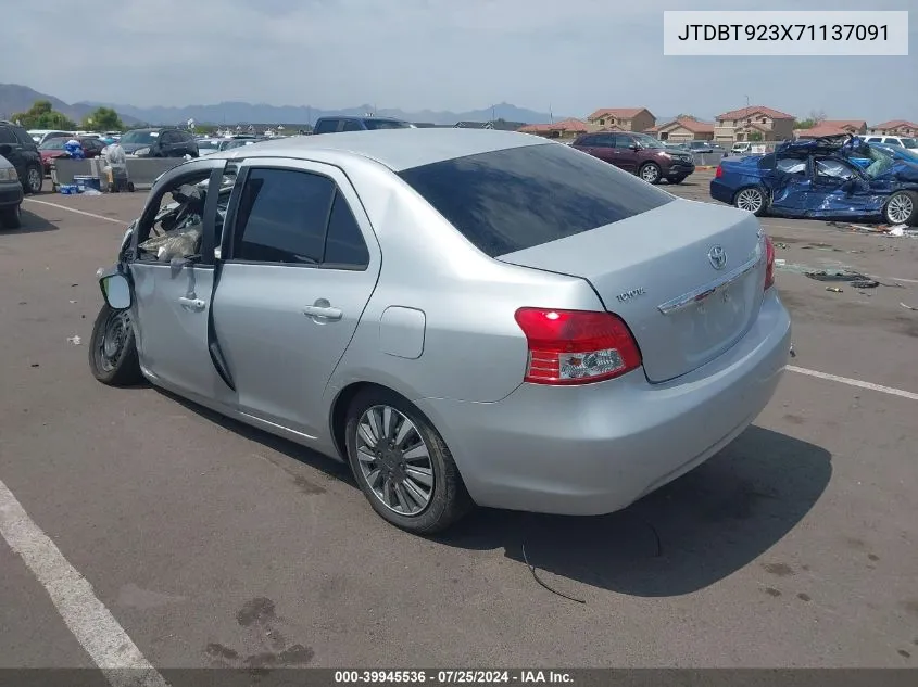 JTDBT923X71137091 2007 Toyota Yaris