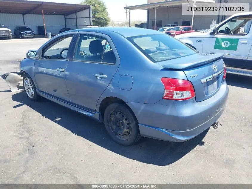 2007 Toyota Yaris S VIN: JTDBT923971102736 Lot: 39957596