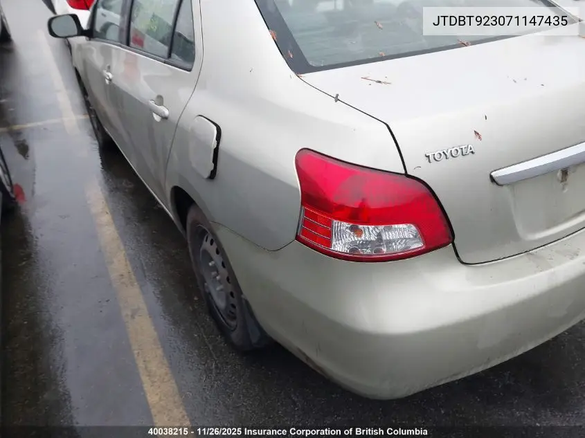 JTDBT923071147435 2007 Toyota Yaris
