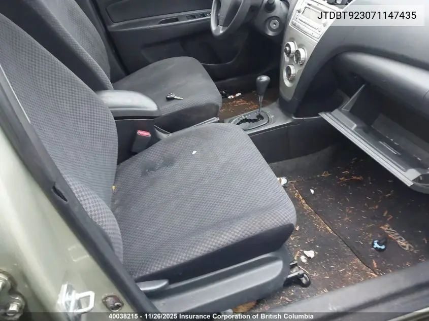 JTDBT923071147435 2007 Toyota Yaris