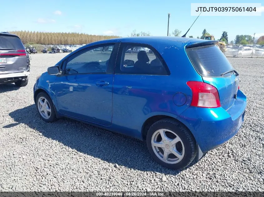 2007 Toyota Yaris VIN: JTDJT903975061404 Lot: 40210046