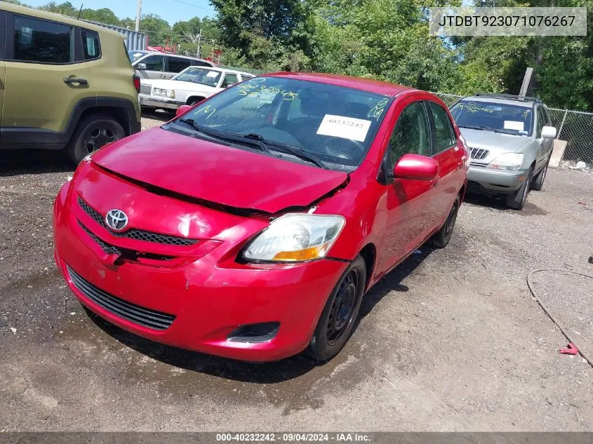 2007 Toyota Yaris VIN: JTDBT923071076267 Lot: 40232242