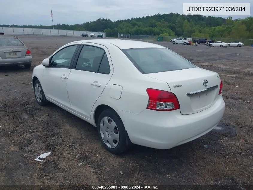 2007 Toyota Yaris VIN: JTDBT923971036284 Lot: 40265003