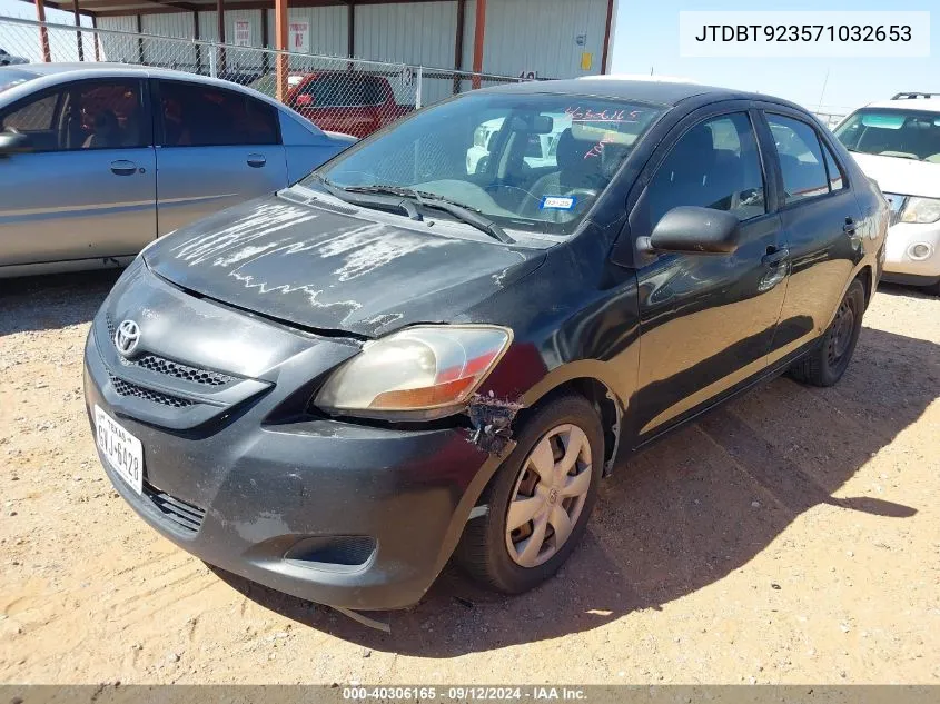 2007 Toyota Yaris VIN: JTDBT923571032653 Lot: 40306165