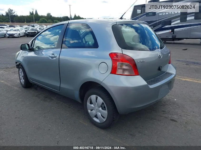 2007 Toyota Yaris VIN: JTDJT923075082624 Lot: 40316718