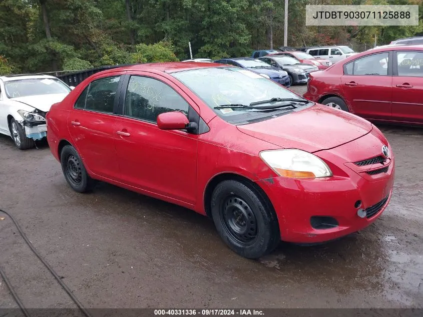 2007 Toyota Yaris VIN: JTDBT903071125888 Lot: 40331336