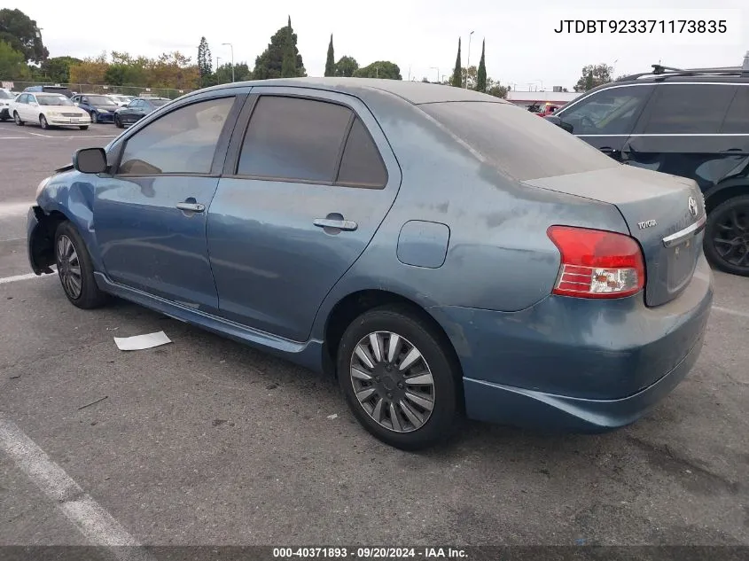 2007 Toyota Yaris S VIN: JTDBT923371173835 Lot: 40371893