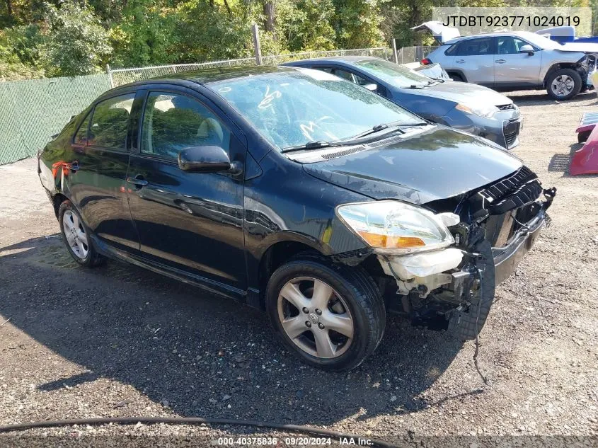 2007 Toyota Yaris S VIN: JTDBT923771024019 Lot: 40375836