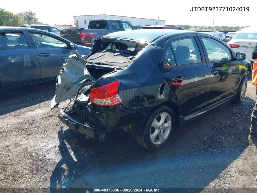 JTDBT923771024019 2007 Toyota Yaris S