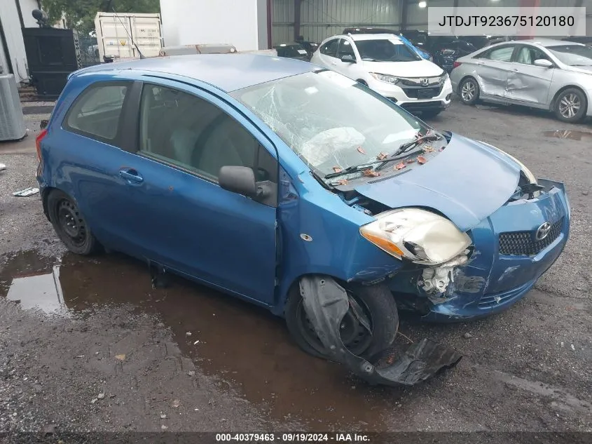 JTDJT923675120180 2007 Toyota Yaris