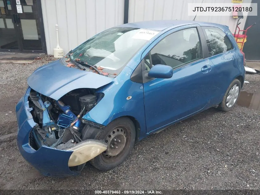 JTDJT923675120180 2007 Toyota Yaris