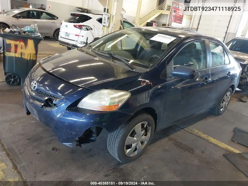 JTDBT923471118925 2007 Toyota Yaris