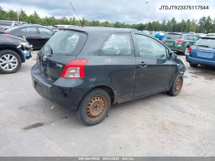 JTDJT923375117544 2007 Toyota Yaris