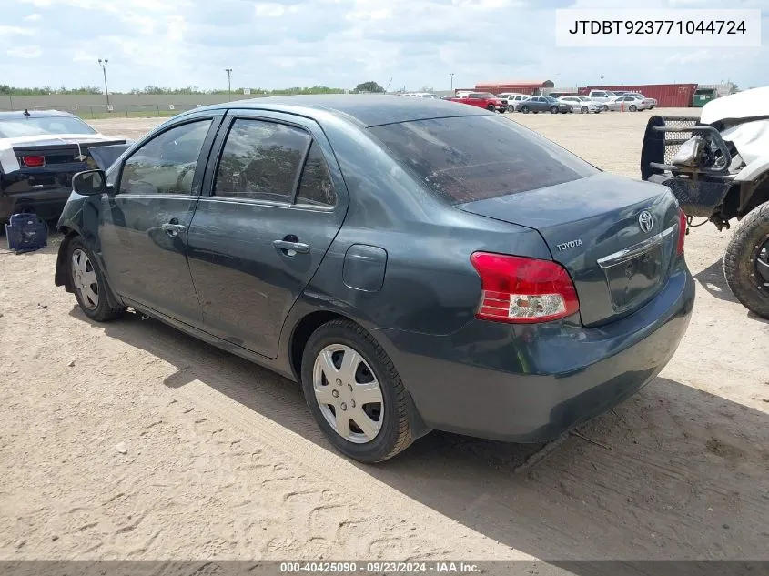 2007 Toyota Yaris VIN: JTDBT923771044724 Lot: 40425090