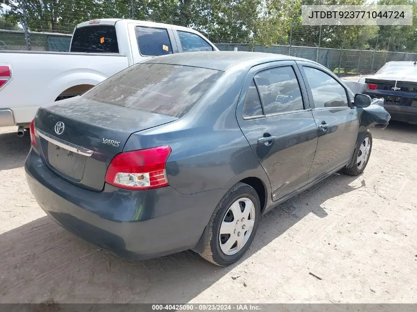 2007 Toyota Yaris VIN: JTDBT923771044724 Lot: 40425090